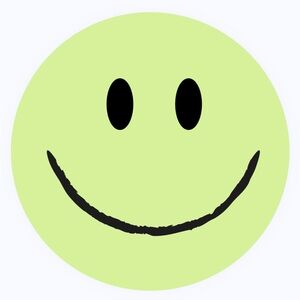 30 STICKERS - 2” ROUND - SMILE